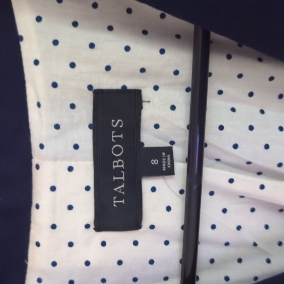 Talbots Black Academia Professional Two Button Blazer Size 8 - Picture 4 of 8